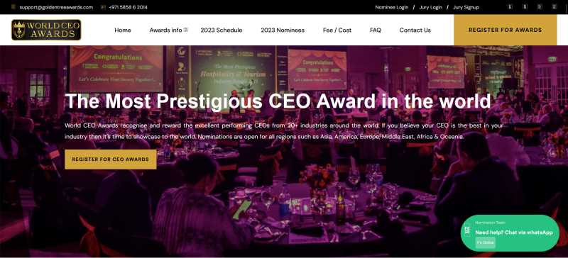 Complaints & Reviews: World CEO Awards | TrustLink